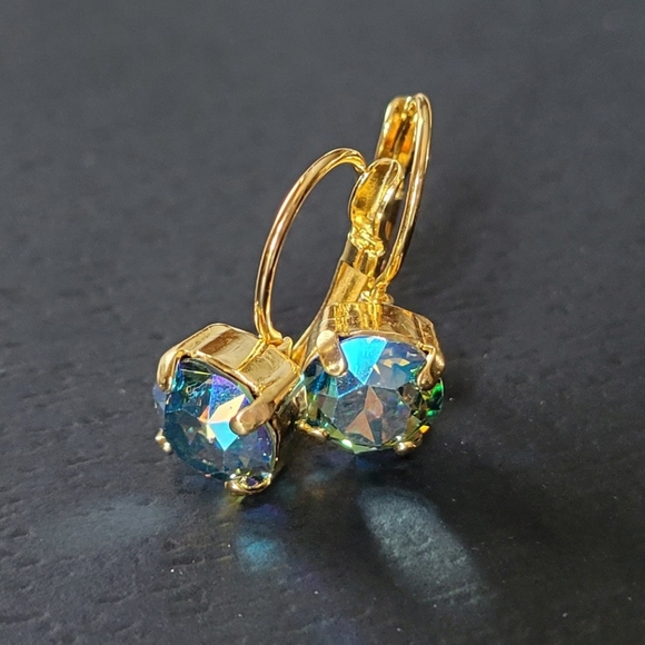 Austrian Crystal Earrings in Gold - Picture 13 of 14